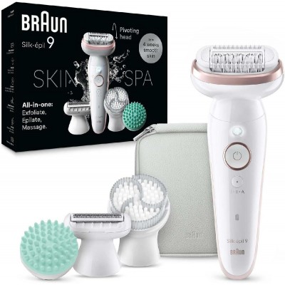 Braun Silk-epil Series 9 SES9-080 SkinSpa Αποτριχωτική Μηχανή white gold