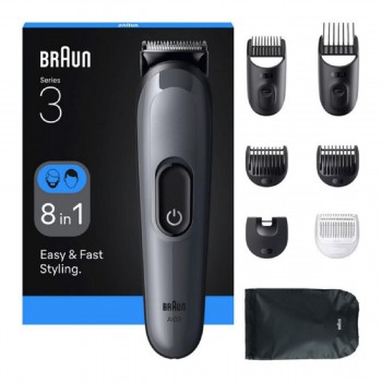 Braun All-in-one Series 3 AIO3540 8-in-1 Multigroom, Hair, Beard Trimmer Black