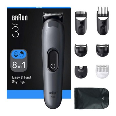 Braun All-in-one Series 3 AIO3540 8-in-1 Multigroom, Hair, Beard Trimmer Black