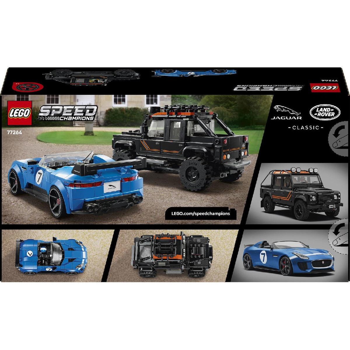 LEGO® Speed Champions Jaguar Project 7 & Land Rover Defender (77264) LEGO® Speed Champions Jaguar Project 7 & Land Rover Defender (77264)