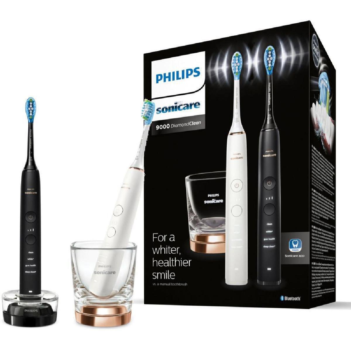 Philips HX9914/57 Sonicare DiamondClean 9000 Ηλεκτρικές Οδοντόβουρτσες 2 τμχ Black & White Philips HX9914/57 Sonicare DiamondClean 9000 Ηλεκτρικές Οδοντόβουρτσες 2 τμχ Black & White