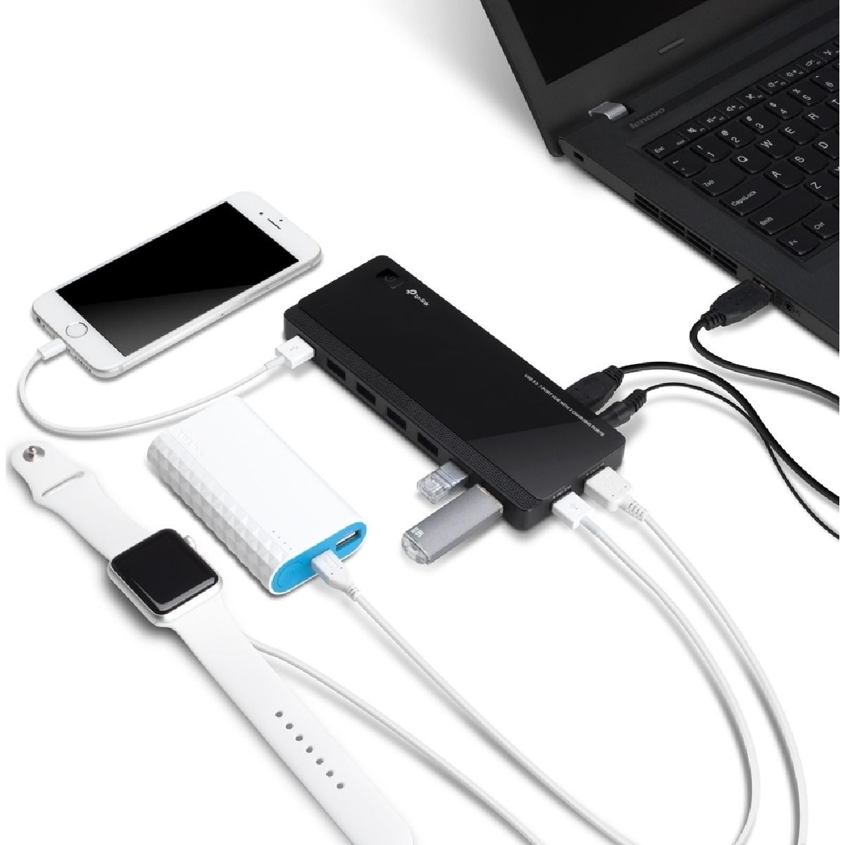 TP-Link USB 3.0 7-Port Hub UH720 ver 5.0 black TP-Link USB 3.0 7-Port Hub UH720 ver 5.0 black