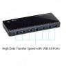 TP-Link USB 3.0 7-Port Hub UH720 ver 5.0 black TP-Link USB 3.0 7-Port Hub UH720 ver 5.0 black