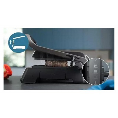 Philips HD6307/70 Ηλεκτρική Τοστιέρα Γκριλιέρα 2000 watt με Ψηφιακό Έλεγχο, Θερμόμετρο & 8 Προγράμματα Philips HD6307/70 Ηλεκτρική Τοστιέρα Γκριλιέρα 2000 watt με Ψηφιακό Έλεγχο, Θερμόμετρο & 8 Προγράμματα