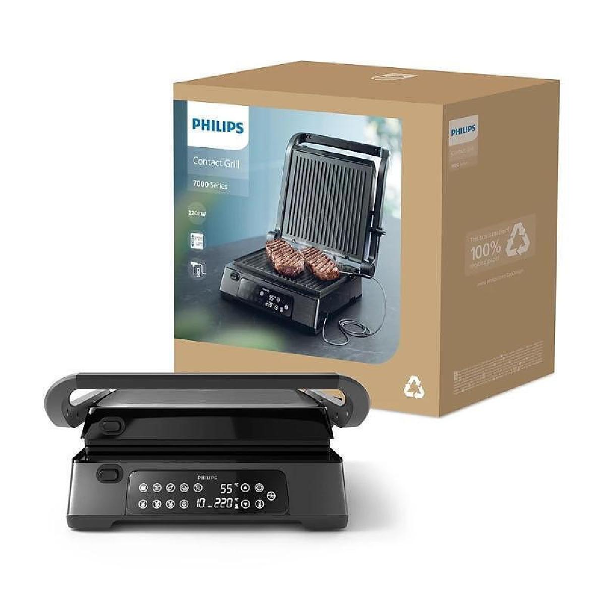 Philips HD6307/70 Ηλεκτρική Τοστιέρα Γκριλιέρα 2000 watt με Ψηφιακό Έλεγχο, Θερμόμετρο & 8 Προγράμματα Philips HD6307/70 Ηλεκτρική Τοστιέρα Γκριλιέρα 2000 watt με Ψηφιακό Έλεγχο, Θερμόμετρο & 8 Προγράμματα