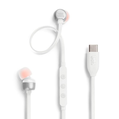 JBL Tune 310C In-ear Handsfree Ακουστικά με Βύσμα USB-C Λευκό
