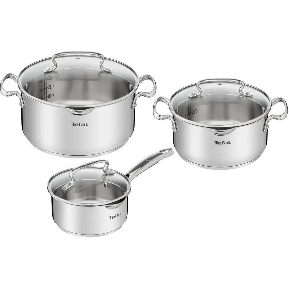 Tefal Duetto+ G719S655 Σετ Κατσαρολών 6τμχ Ανοξείδωτες με Γυάλινα Καπάκια Tefal Duetto+ G719S655 Σετ Κατσαρολών 6τμχ Ανοξείδωτες με Γυάλινα Καπάκια