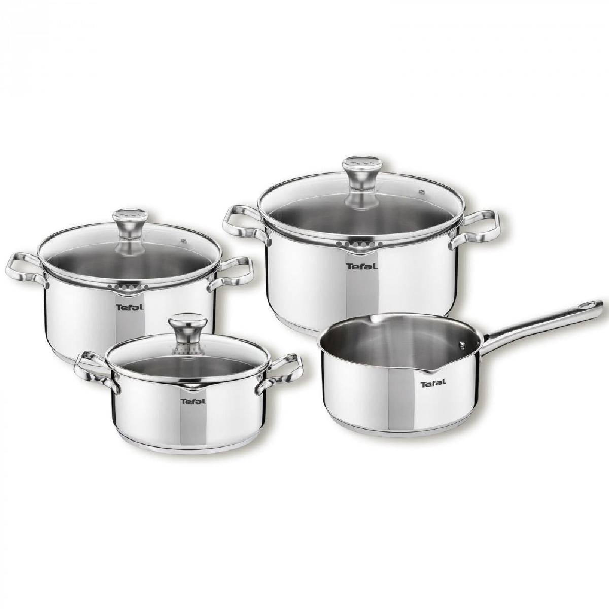 Tefal Duetto+ G719S735 Σετ Κατσαρολών 7τμχ Ανοξείδωτες με Γυάλινα Καπάκια Tefal Duetto+ G719S735 Σετ Κατσαρολών 7τμχ Ανοξείδωτες με Γυάλινα Καπάκια