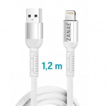 Zanae καλώδιο USB A σε Apple Lightning 1.2m Λευκό 2A Zanae καλώδιο USB A σε Apple Lightning 1.2m Λευκό 2A