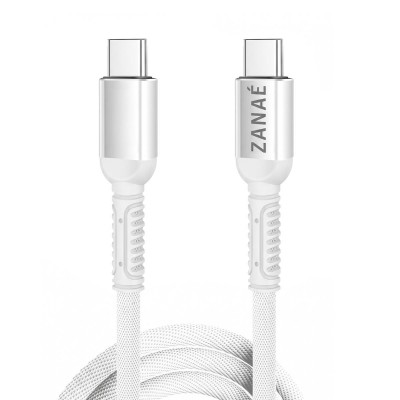 Zanae καλώδιο USB C σε USB C 1.2m Λευκό 3A Zanae καλώδιο USB C σε USB C 1.2m Λευκό 3A
