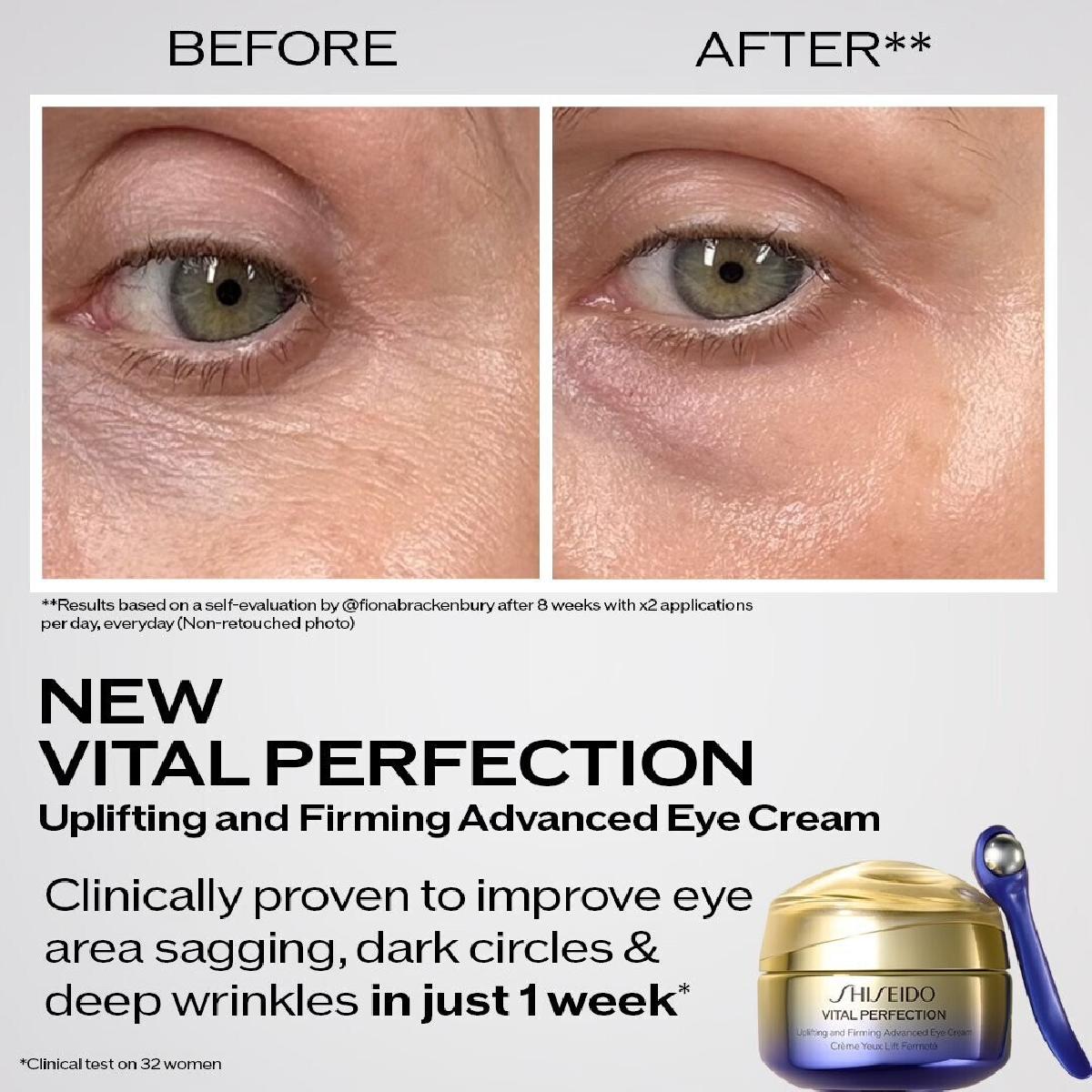 Shiseido Vital Perfection Uplifting and Firming Advanced Eye Cream 15ml Αντιγηραντική Κρέμα Ματιών
