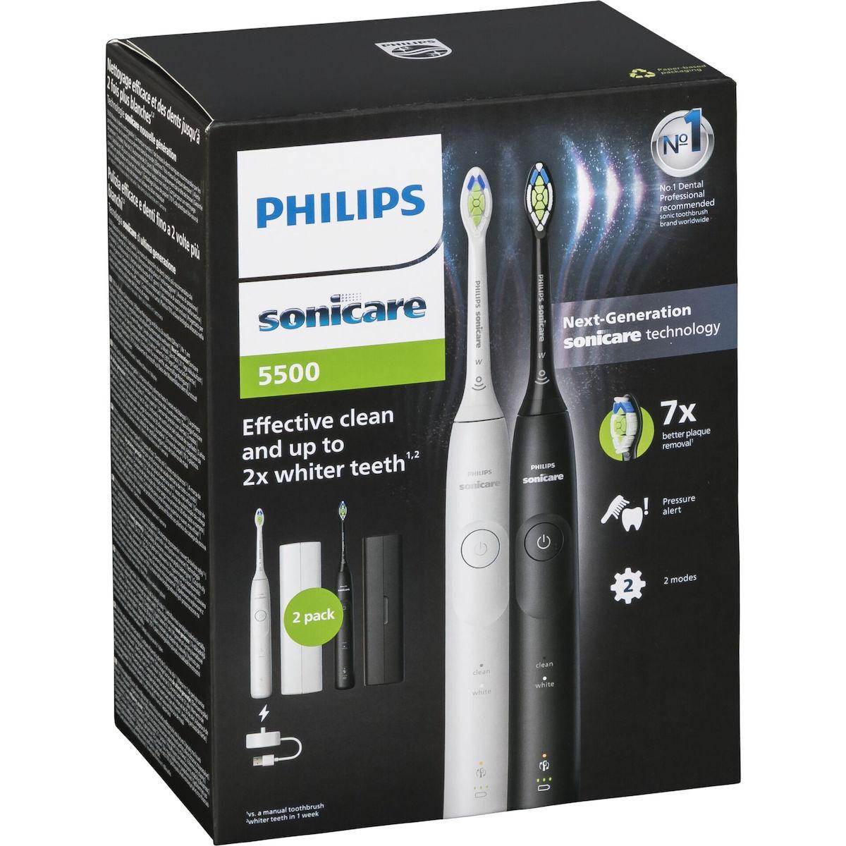 Philips Sonicare 5500 Series Ηλεκτρικές Οδοντόβουρτσες Black & White (HX7119/02) Philips Sonicare 5500 Series Ηλεκτρικές Οδοντόβουρτσες Black & White (HX7119/02)
