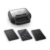 Tefal UltraCompact 3in1 SW383D10  τοστιέρα βαφλιέρα 700 watt με 3 set Αποσπώμενες Πλάκες black inox