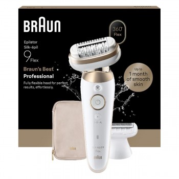 Braun Silk-epil Series 9 360 Flex SES9-030 3D Αποτριχωτική Μηχανή white  gpld