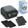 Tefal SW862BF0 Snack Collection  τοστιέρα βαφλιέρα 700 watt με 3 set Αποσπώμενες Πλάκες Black, Dark Green