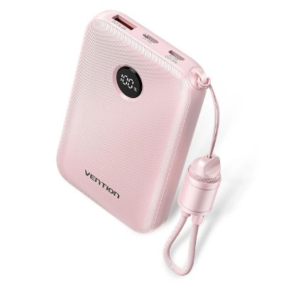 Vention Power Bank 10000mAh 22.5W με USB-A & USB-C pink (FKAP0-C)