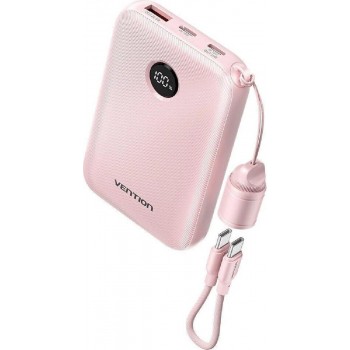 Vention Power Bank 10000mAh 22.5W με USB-A & USB-C pink (FKAP0-C) Vention Power Bank 10000mAh 22.5W με USB-A & USB-C pink (FKAP0-C)