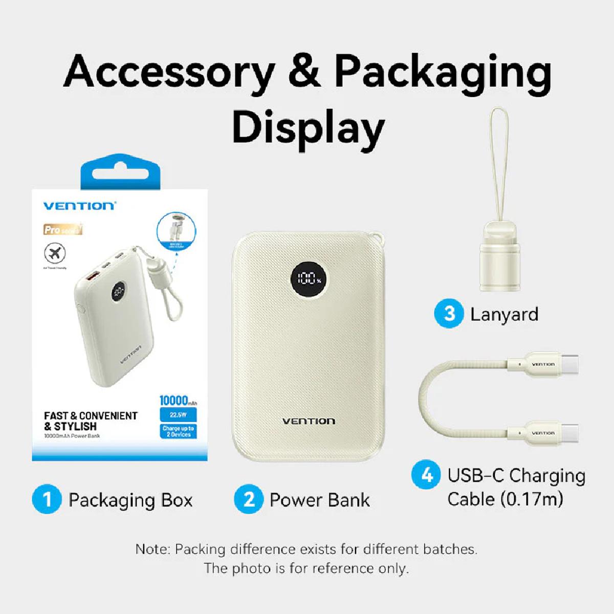 Vention Power Bank 10000mAh 22.5W με USB-A & USB-C black (FKAB0-C) Vention Power Bank 10000mAh 22.5W με USB-A & USB-C black (FKAB0-C)