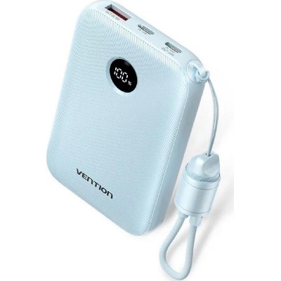 Vention Power Bank 10000mAh 22.5W με USB-A & USB-C light blue (FKAL0-C)